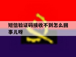 短信验证码接收不到怎么回事儿呀