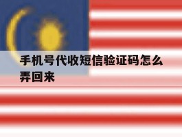 手机号代收短信验证码怎么弄回来