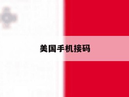 美国手机接码