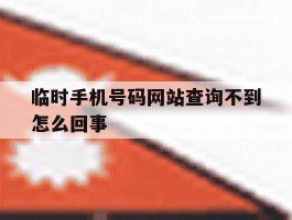 临时手机号码网站查询不到怎么回事