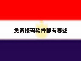 免费接码软件都有哪些