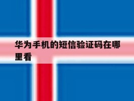 华为手机的短信验证码在哪里看