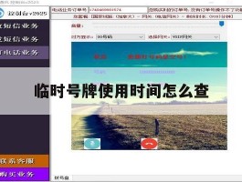 临时号牌使用时间怎么查