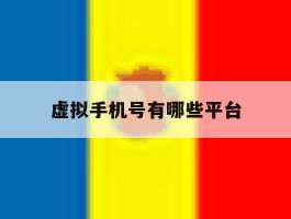 虚拟手机号有哪些平台