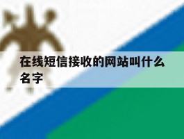 在线短信接收的网站叫什么名字