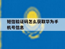 短信验证码怎么获取华为手机号信息