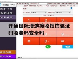 关于开通国际漫游接收短信验证码收费吗安全吗的信息
