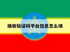 接收验证码平台信息怎么填