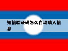 短信验证码怎么自动填入信息