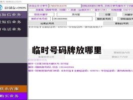 临时号码牌放哪里