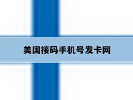 美国接码手机号发卡网