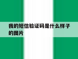 我的短信验证码是什么样子的图片