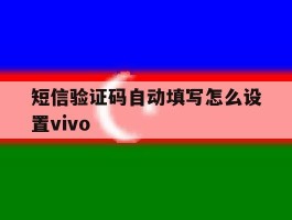 短信验证码自动填写怎么设置vivo