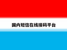 国内短信在线接码平台