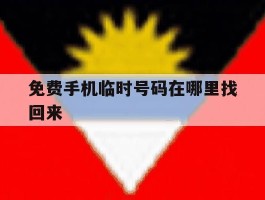 免费手机临时号码在哪里找回来