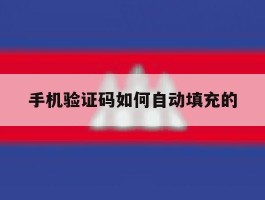 手机验证码如何自动填充的