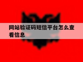 网站验证码短信平台怎么查看信息