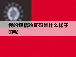 我的短信验证码是什么样子的呢