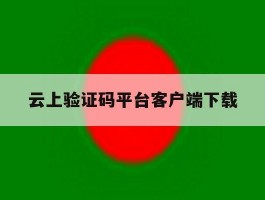 云上验证码平台客户端下载