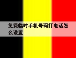 免费临时手机号码打电话怎么设置