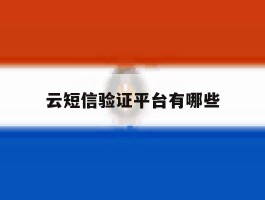 云短信验证平台有哪些