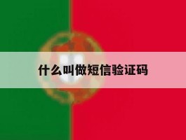 什么叫做短信验证码