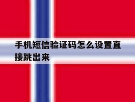 手机短信验证码怎么设置直接跳出来