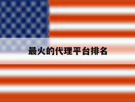 最火的代理平台排名