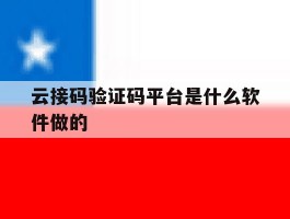 云接码验证码平台是什么软件做的