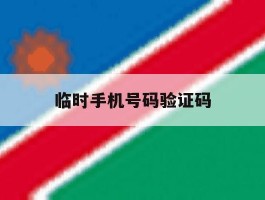 临时手机号码验证码