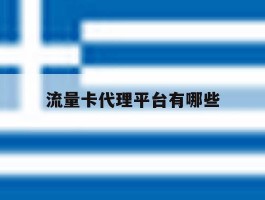流量卡代理平台有哪些