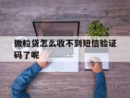 微粒贷怎么收不到短信验证码了呢