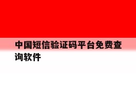 中国短信验证码平台免费查询软件