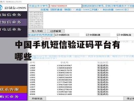 中国手机短信验证码平台有哪些