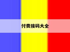 付费接码大全