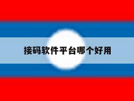 接码软件平台哪个好用