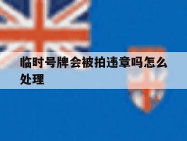临时号牌会被拍违章吗怎么处理