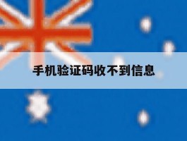 手机验证码收不到信息
