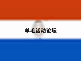 羊毛活动论坛