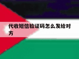 代收短信验证码怎么发给对方