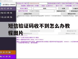短信验证码收不到怎么办教程图片