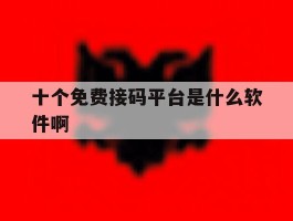 十个免费接码平台是什么软件啊