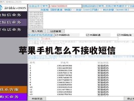 苹果手机怎么不接收短信