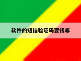 软件的短信验证码要钱嘛