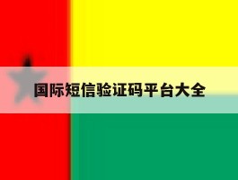 国际短信验证码平台大全