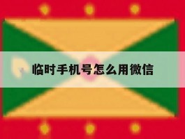 临时手机号怎么用微信