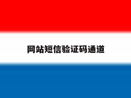 网站短信验证码通道