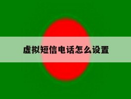 虚拟短信电话怎么设置