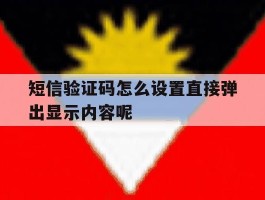 短信验证码怎么设置直接弹出显示内容呢