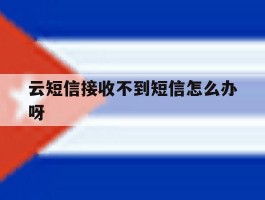 云短信接收不到短信怎么办呀